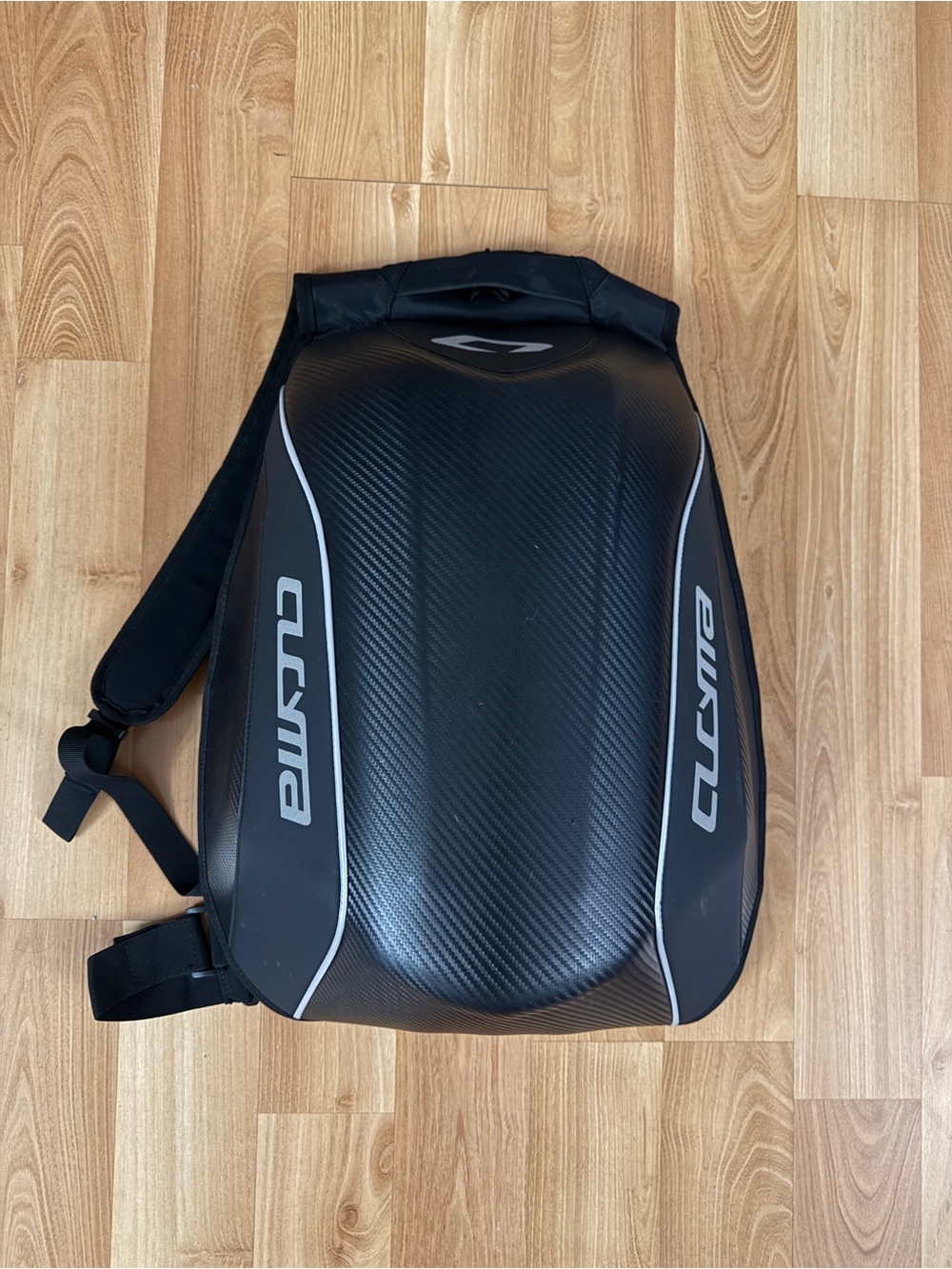 Amazon Black Hard-Shell Backpack with Gray Accents